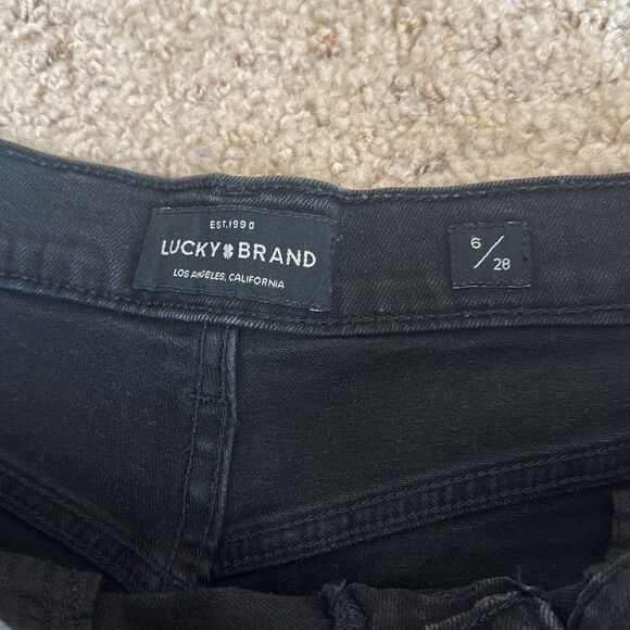 Lucky Brand stye High Rise Shortie Distressed Shorts - Picture 2 of 6